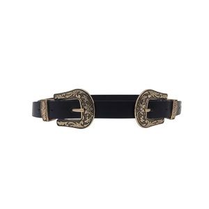 PRICE DROP Double Buckle Faux Leathern Belt NWOT
